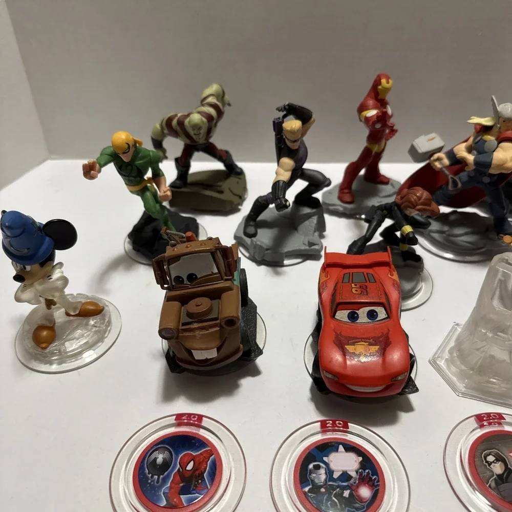 Lot of Disney Infinity 15 Characters with Game Accessories